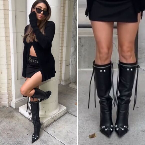 Stilleto fringe boots - Picture 1 of 15